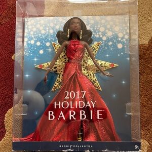 2018 Holiday Barbie collectible in Elegant Red Gown.